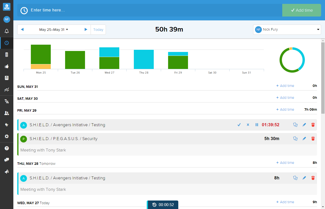 Complete timesheets effortlessly